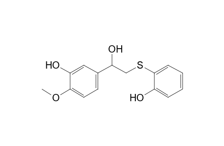 1-(3-Hydroxy-4-methoxyphenyl)-2-(2-hydroxyphenylthio)ethanol