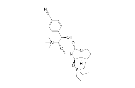 4-((1R)-1-hydroxy-4-((1R,7aS)-3-oxo-1-(triethylsilyloxy)-1H-pyrrolo[1,2-c]imidazol-2(3H,5H,6H,7H,7aH)-yl)-2-(trimethylsilyl)buta-2,3-dienyl)benzonitrile