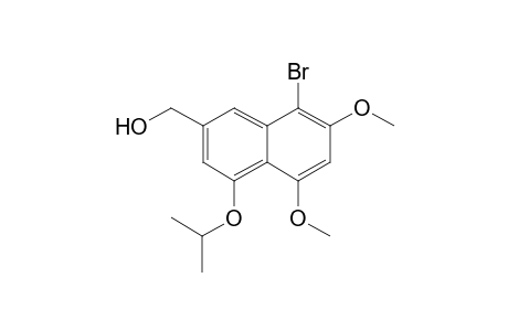 8-BROMO-HYDROXYMETHYL-4-ISOPROPOXY-5,7-DIMETHOXYNAPHTHALENE