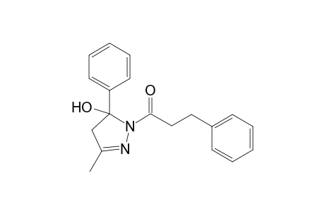 3-Methyl-5-phenyl-1-(3-phenylpropanoyl)-4,5-dihydro-1H-pyrazol-5-ol