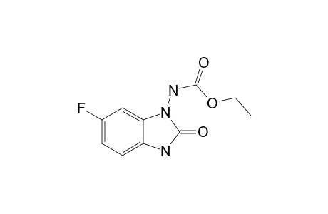 Ethyl N-(6-fluoranyl-2-oxidanylidene-3H-benzimidazol-1-yl)carbamate