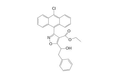 Ethyl 3-(9'-anthracenyl-10'-chloro)-5-(1""""-hydroxy-2-phenylethyl)-4-isoxazolecarboxylate