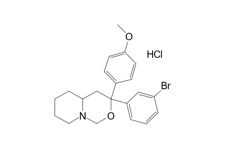 3-(m-bromophenyl)hexahydro-3-(p-methoxyphenyl)-1H,3H-pyrido[1,2-c][1,3]oxazine, hydrochloride