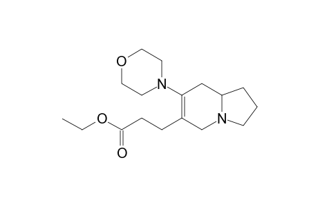 6-CARBETHOXYETHYL-7-MORPHOLINO-1,2,3,5,8,8A-HEXAHYDROINDOLIZINE