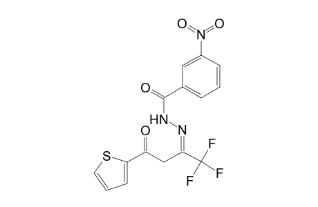 3-Nitro-N'-[(E)-3-oxo-3-(2-thienyl)-1-(trifluoromethyl)propylidene]benzohydrazide