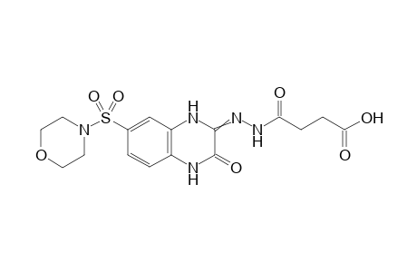 4-(2-(7-(morpholinosulfonyl)-3-oxo-3,4-dihydroquinoxalin-2-yl)hydrazinyl)-4-oxobutanoic acid