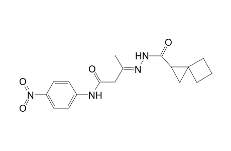 (3E)-N-(4-Nitrophenyl)-3-[(spiro[2.3]hex-1-ylcarbonyl)hydrazono]butanamide