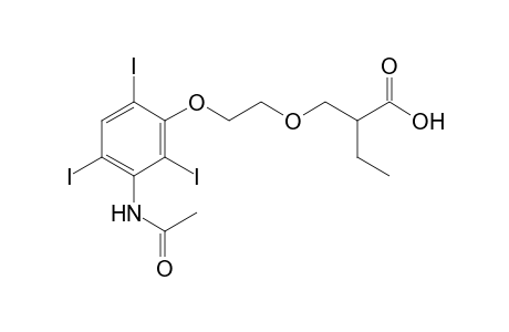 2-{[2-(3-acetamido-2,4,6-triiodophenoxy)ethoxy]methyl}butyric acid