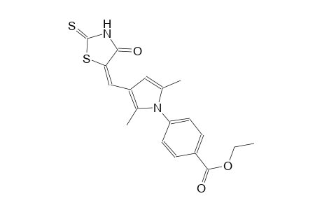 ethyl 4-{2,5-dimethyl-3-[(E)-(4-oxo-2-thioxo-1,3-thiazolidin-5-ylidene)methyl]-1H-pyrrol-1-yl}benzoate