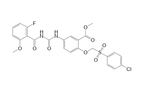 alpha-[(p-chlorophenyl)sulfonyl]-5-[3-(o-fluoro-o-anisoyl)ureido-o-anisic acid, methyl ester