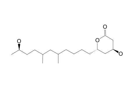 PENICITIDE-A;4-BETA-HYDROXY-6-ALPHA-(10-HYDROXY-5,7-DIMETHYLUNDECYL)-TETRAHYDROPYRAN-2-ONE