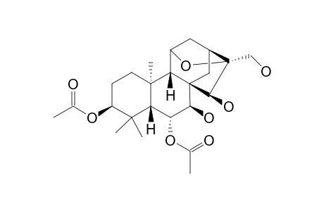 3-.beta.,6.alpha.-Diacetoxy-7.beta.,15.beta.,17-trihydroxy-11.beta.,16.beta.-epoxy-ent-kaurane [melissoidesins K]