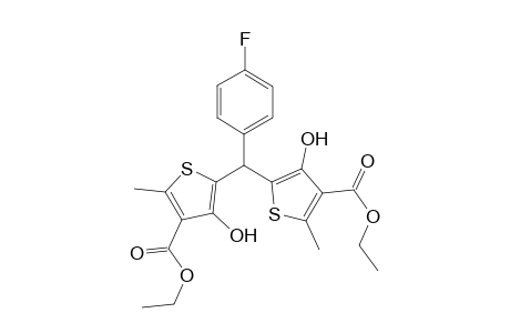 5-[(4-carbethoxy-3-hydroxy-5-methyl-2-thienyl)-(4-fluorophenyl)methyl]-4-hydroxy-2-methyl-thiophene-3-carboxylic acid ethyl ester