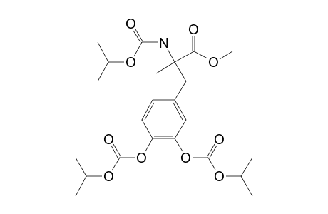 3-(3,4-Dihydroxyphenyl)-2-methyl-L-alanine, N,o,o'-tri(I-propyloxycarbonyl)-, methyl ester