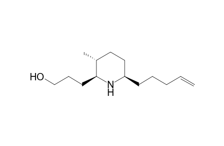 3-[(2S,3R,6R)-3-methyl-6-pent-4-enyl-2-piperidinyl]-1-propanol