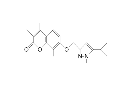 2H-1-Benzopyran-2-one, 3,4,8-trimethyl-7-[[1-methyl-5-(1-methylethyl)-1H-pyrazol-3-yl]methoxy]-