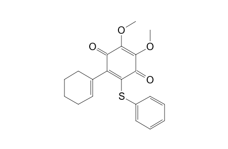 2-(1-cyclohexenyl)-5,6-dimethoxy-3-(phenylthio)cyclohexa-2,5-diene-1,4-dione