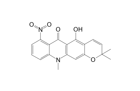 5-hydroxy-2,2,11-trimethyl-7-nitropyrano[5,6-b]acridin-6-one