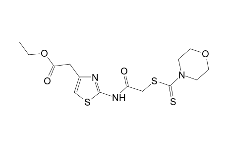 Ethyl 2-[2'-(4"-morpholinyl)thiocarbamoyl]thio]acylamino]-thiazol-4-acetate