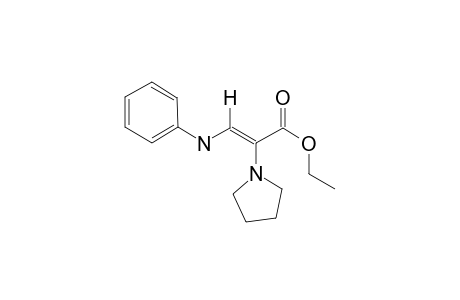 Ethyl (Z)-3-phenylamino-2-(pyrrolidin-1-yl)propenoate