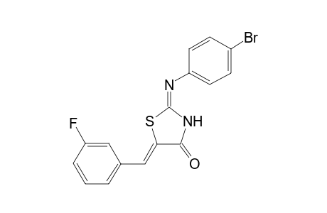 (2E,5Z)-2-[(4-bromophenyl)imino]-5-(3-fluorobenzylidene)-1,3-thiazolidin-4-one