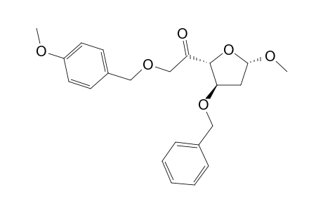 Methyl 3-o-benzyl-6-o-(4-methoxybenzyl)-2-deoxy-.alpha.,D-threoohexofuranos-5-uloside