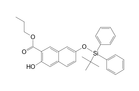 Propyl 7-(diphenyl-t-butylsilyloxy)-3-hydroxynaphthalen-2-carboxylate