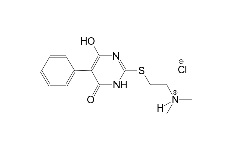 ethanaminium, 2-[(1,6-dihydro-4-hydroxy-6-oxo-5-phenyl-2-pyrimidinyl)thio]-N,N-dimethyl-, chloride