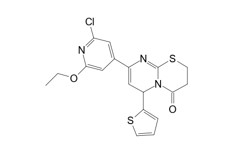 2-Chloro-6-ethoxy-4-[6'-(2"-thienyl)-2',3'-dihydro-6H-thiazino[3,2-a]pyrimidin-4'-one-8'-yl]pyridine