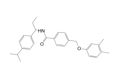 4-[(3,4-dimethylphenoxy)methyl]-N-[1-(4-isopropylphenyl)propyl]benzamide