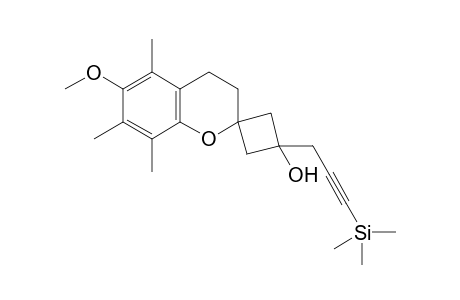 cis-6-Methoxy-5,7,8-trimethyl-3'-(3-(trimethylsilyl)prop-2-yn-1-yl)-spiro-[chromane-2,1'-cyclobutan]-3'-ol