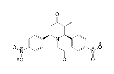 (2S,3R,6R)-1-(2-hydroxyethyl)-3-methyl-2,6-bis(4-nitrophenyl)piperidin-4-one