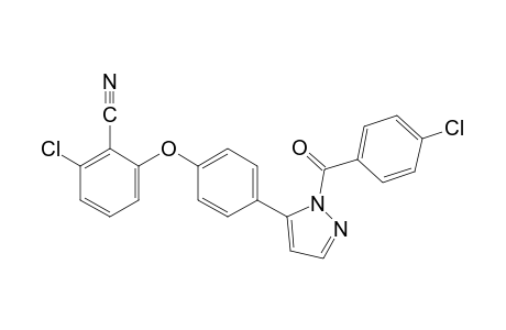 2-Chloro-6-{p-[1-(p-chlorobenzoyl)pyrazol-5-yl]phenoxy}benzonitrile