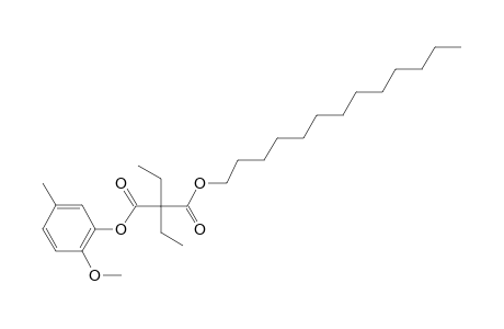 Diethylmalonic acid, 5-methyl-2-methoxyphenyl tridecyl ester