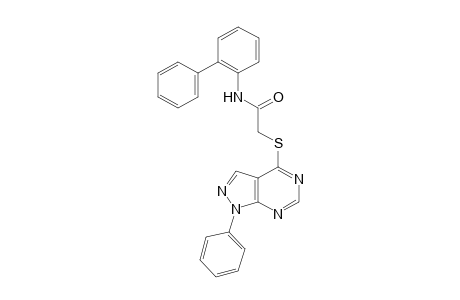 N-[1,1'-biphenyl]-2-yl-2-[(1-phenyl-1H-pyrazolo[3,4-d]pyrimidin-4-yl)sulfanyl]acetamide