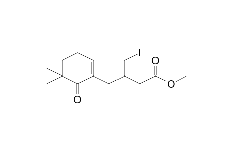 4-(5,5-Dimethyl-6-oxocyclohex-1-enyl)-3-iodomethylbutyric acid, methyl ester