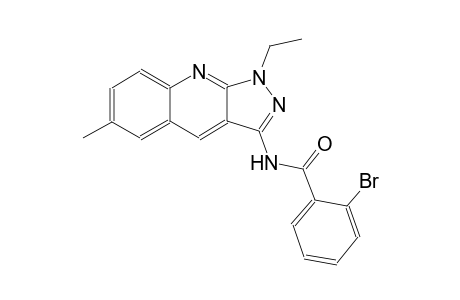 2-bromo-N-(1-ethyl-6-methyl-1H-pyrazolo[3,4-b]quinolin-3-yl)benzamide