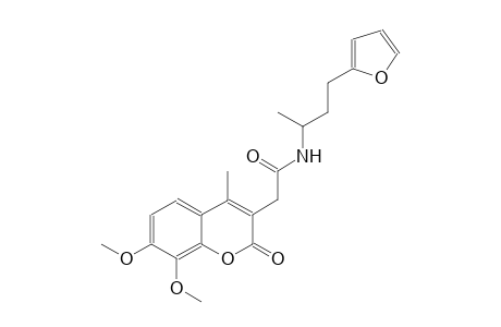 2H-1-benzopyran-3-acetamide, N-[3-(2-furanyl)-1-methylpropyl]-7,8-dimethoxy-4-methyl-2-oxo-
