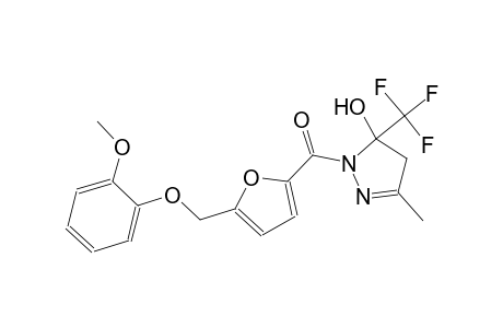 1-{5-[(2-methoxyphenoxy)methyl]-2-furoyl}-3-methyl-5-(trifluoromethyl)-4,5-dihydro-1H-pyrazol-5-ol