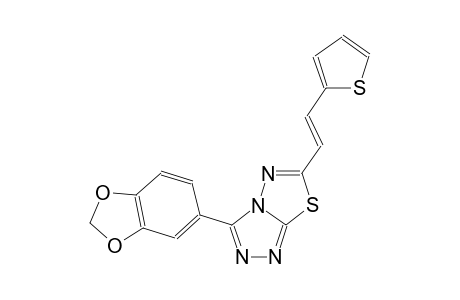 [1,2,4]triazolo[3,4-b][1,3,4]thiadiazole, 3-(1,3-benzodioxol-5-yl)-6-[(E)-2-(2-thienyl)ethenyl]-