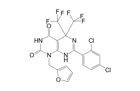 7-(2,4-dichlorophenyl)-1-(furan-2-ylmethyl)-5,5-bis(trifluoromethyl)-1H,2H,3H,4H,5H,8H-[1,3]diazino[4,5-d]pyrimidine-2,4-dione