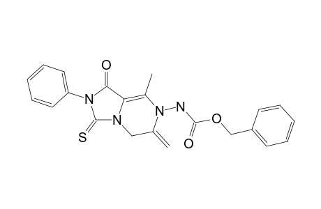 Benzyl N-(8-methyl-6-methylene-1-oxo-2-phenyl-3-thioxo-1,2,3,5,7-hexahydroimidazo[1,5-a]pyrazin-7-yl)carbamate