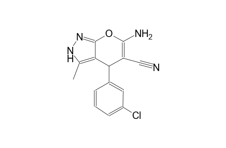 pyrano[2,3-c]pyrazole-5-carbonitrile, 6-amino-4-(3-chlorophenyl)-2,4-dihydro-3-methyl-