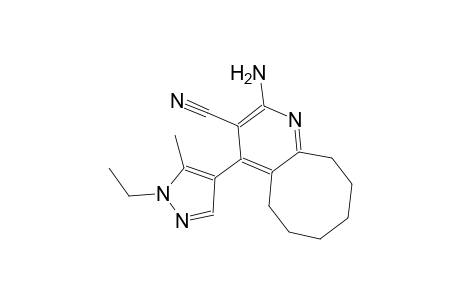 2-amino-4-(1-ethyl-5-methyl-1H-pyrazol-4-yl)-5,6,7,8,9,10-hexahydrocycloocta[b]pyridine-3-carbonitrile