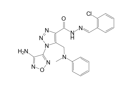 1-(4-amino-1,2,5-oxadiazol-3-yl)-N'-[(E)-(2-chlorophenyl)methylidene]-5-[(methylanilino)methyl]-1H-1,2,3-triazole-4-carbohydrazide