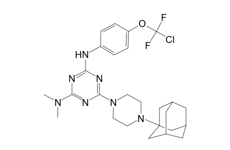 6-[4-(1-adamantyl)piperazin-1-yl]-4-N-[4-[chloro(difluoro)methoxy]phenyl]-2-N,2-N-dimethyl-1,3,5-triazine-2,4-diamine