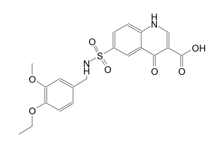 6-{[(4-ethoxy-3-methoxybenzyl)amino]sulfonyl}-4-oxo-1,4-dihydro-3-quinolinecarboxylic acid