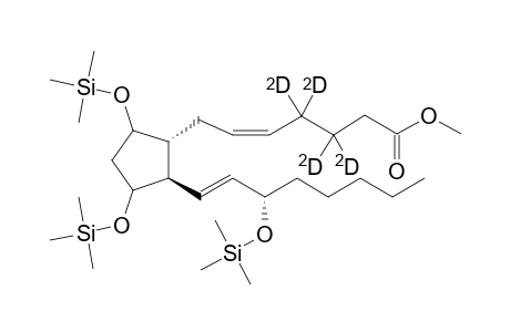 Tris(trimethylsilyl),methylester derivative of 3,3,4,4-[2H4]-prostaglandin F2.alpha. (with H/D exchange products)