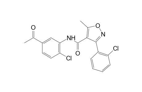 5'-acetyl-2'-chloro-3-(o-chlorophenyl)-5-methyl-4-isoxazolecarboxanilide