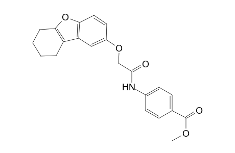 Benzoic acid, 4-[[[(6,7,8,9-tetrahydrodibenzo[B,D]furan-2-yl)oxy]acetyl]amino]-, methyl ester